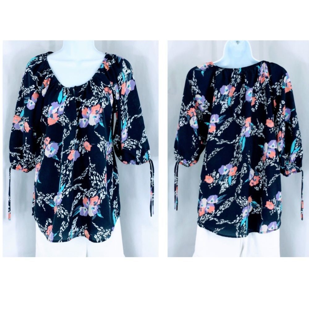 Yumi Kim Womens Blouse Becca Floral Top Size M